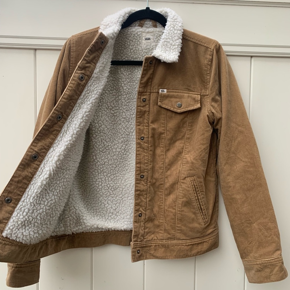 Vans Women’s Corduroy Tan Sherpa Cargo Jacket